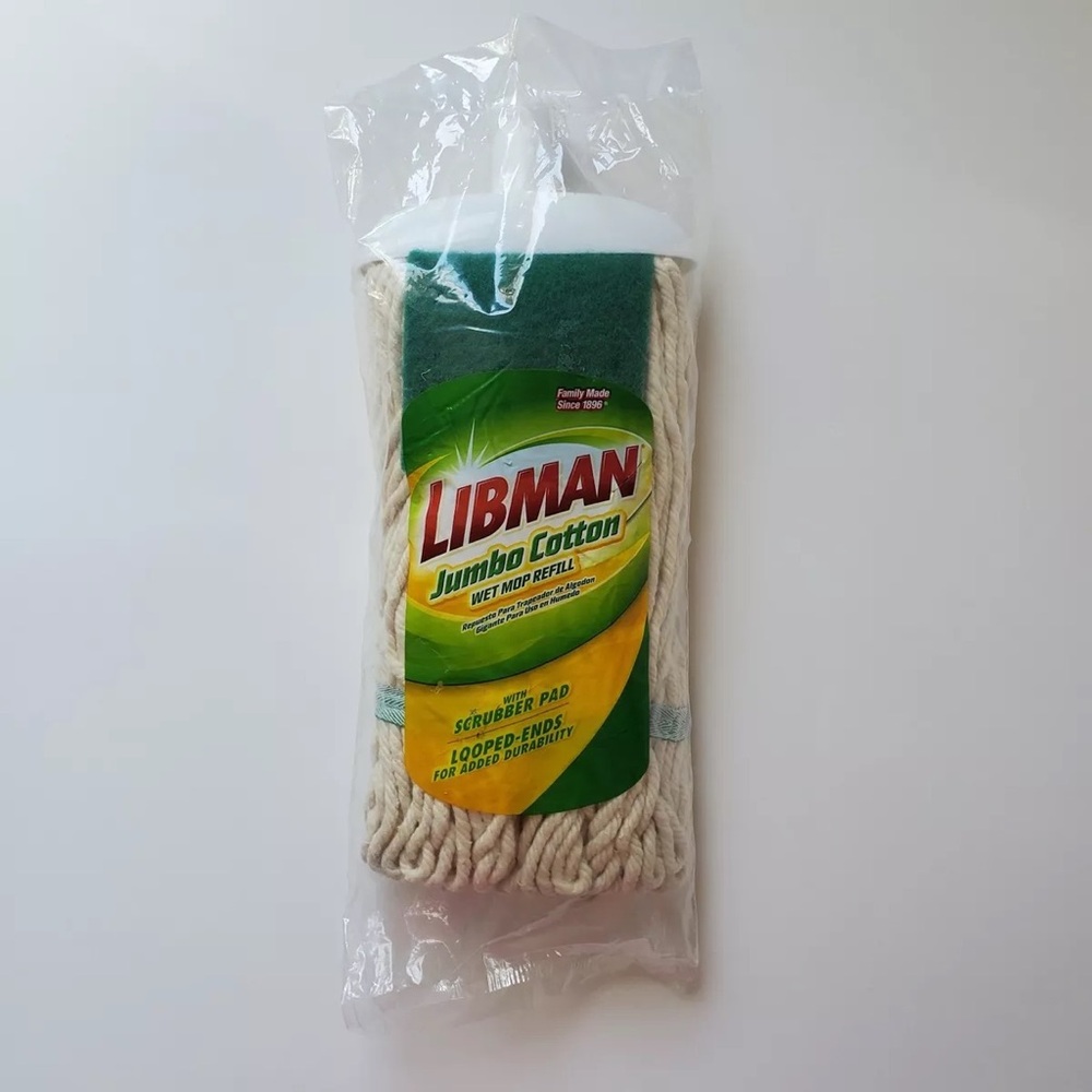 New Libman Absorbent Mop Refill With Scrubber Pad